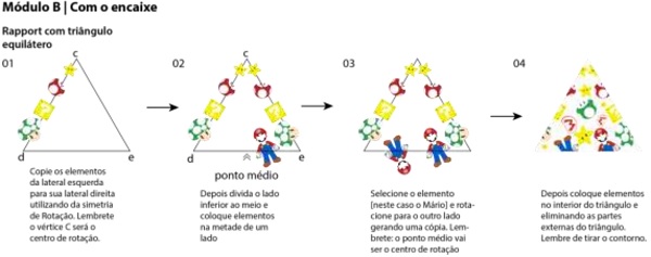 Passo a Passo da constru&ccedil;&atilde;o do M&oacute;dulo B com a t&eacute;cnica Rapport com o tri&acirc;ngulo equil&aacute;tero.