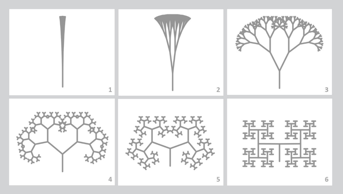Algoritmo
generativo no Processing:
um &uacute;nico c&oacute;digo com diferentes resultados
