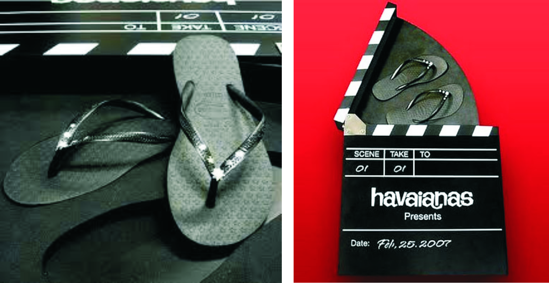 Modelo da sandália Havaianas
entregue a estrelas de Hollywood no Oscar 2007.