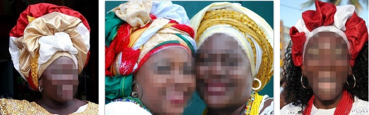  Variações contemporâneas na forma de usar o torso (ou turbante).