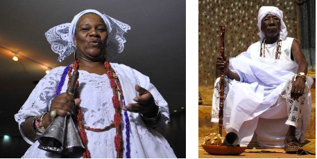 (a) ‘Mãe
Baiana’ do Ilê Axé Oyá Bagan; (b) Babalorixá Euclides Talabyan.