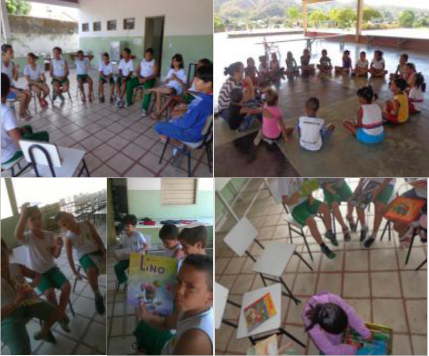 Figura 3: Rodas de leitura realizadas nas escolas