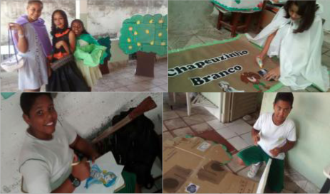 Figura 4: Alunos da CEPAR se preparando para contar histórias