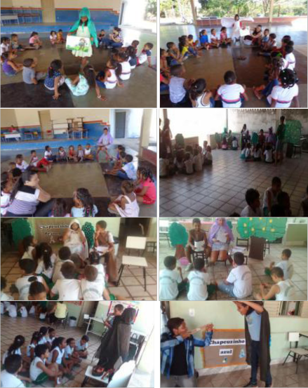 Figura 5: Chapeuzinhos e outros personagens contando suas histórias