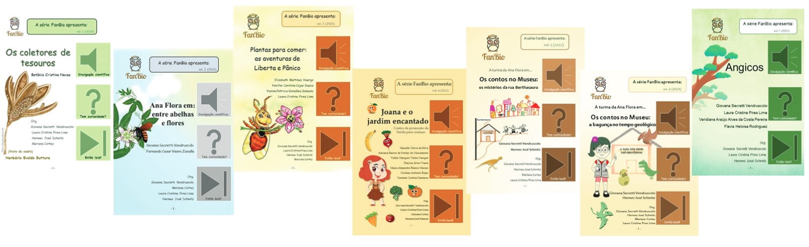 Figura 1. Capas dos fanzines produzidos, at� o momento, pela S�rie FanBio.