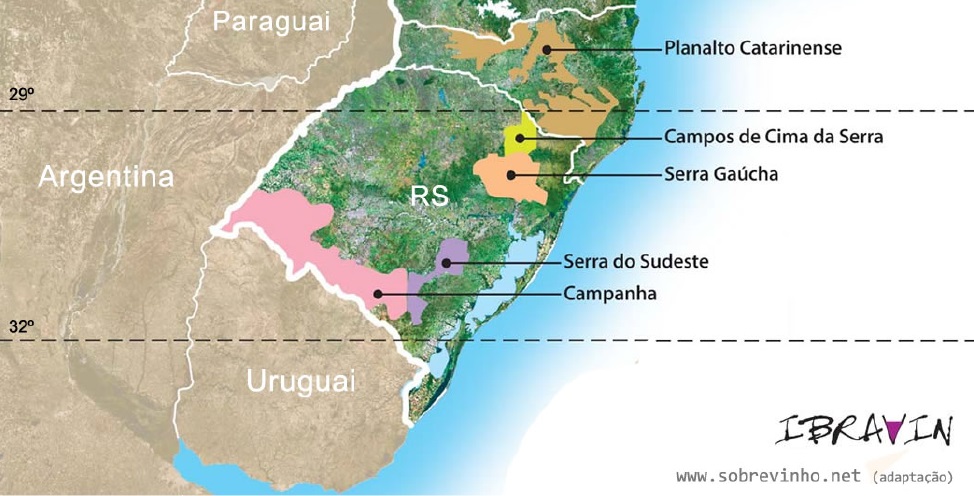 Mapa Vinícola do Rio Grande do Sul