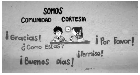 Mural somos cortes&iacute;a