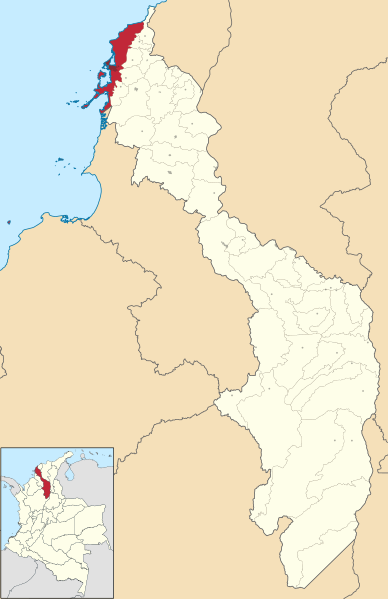 Visualizaci�n en color rojo de la ciudad de Cartagena de Indias.