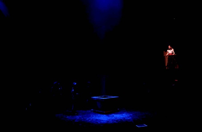 «Monólogo de la doncella
determinante» (Carmen Valverde) Fotógrafo Sergio Parra. Foto cortesía del
Teatro de la Abadía 