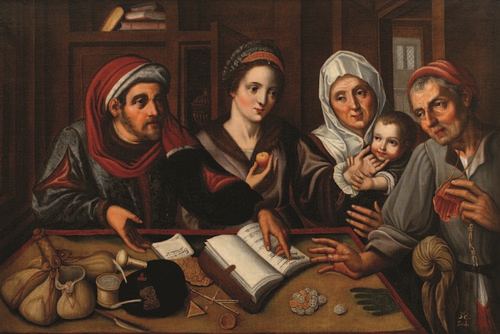 La mesa del mercader. Anónimo del siglo XVII
