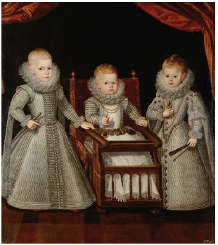 Bartolom&eacute; Gonz&aacute;lez, Los infantes Fernando, Alonso y Margarita de Austria, 1612