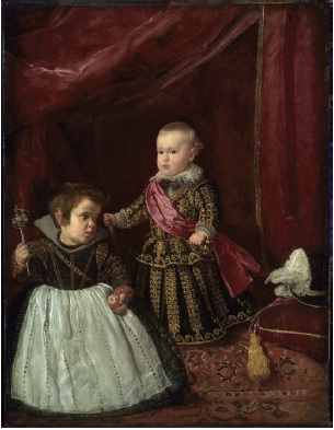 Diego Vel&aacute;zquez, El pr&iacute;ncipe Baltasar Carlos con un enano, 1632