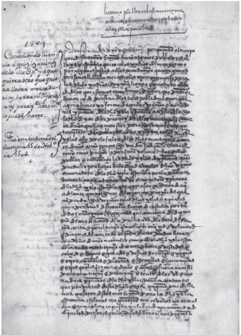 «Orden de los Reyes Católicos rehusando permitir la libre importación de esclavos a La Española. 1504, 15 de febrero. Medina del Campo, España». 