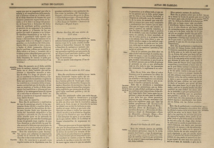AHDF. «Acta de Cabildo del 5 de octubre de 1537», en Actas de Cabildo de la Ciudad de México, Ciudad de México, edición del municipio libre, 1889