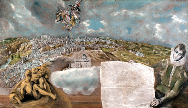 Vista y plano de Toledo de El Greco (Casa y Museo de El Greco, 1610-1614)