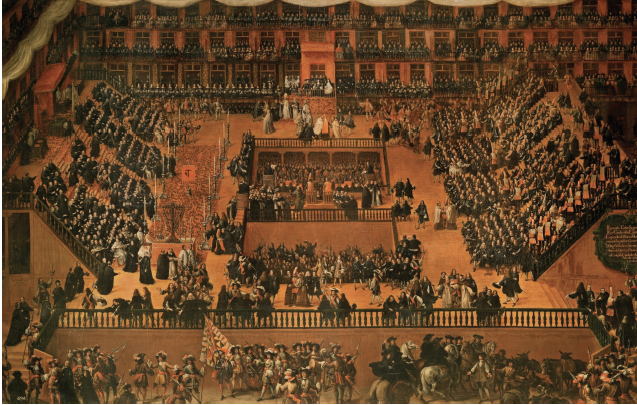 Francisco Rizi. Auto de fe en la Plaza Mayor de Madrid, 1683 (Museo Nacional del Prado, Madrid)