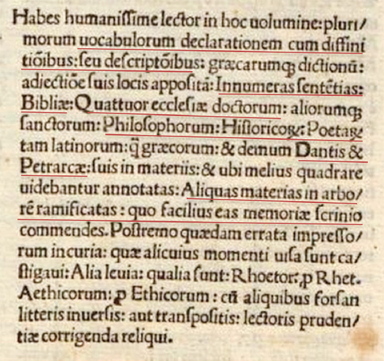 Polyanthea de Mirabelli, 1503, p. 339