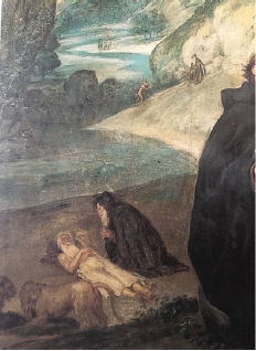 Diego Velázquez, San Antonio abad y San Pablo primer ermitaño (detalle), 1634, Museo del Prado, Madrid