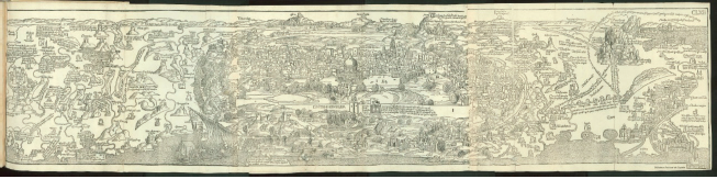 Mapa de Jerusalén (Reuwich). Digitalizado en alta resolución: