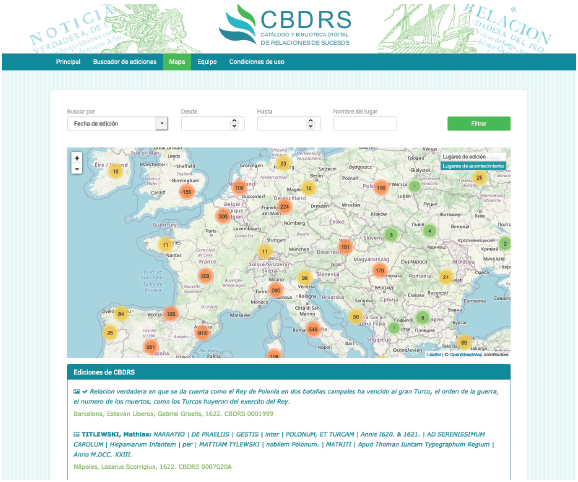 Geolocalizacin de Relaciones de sucesos (CBDRS)