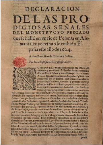 Portada de la Declaracin… escrita por Juan Bautista de Morales (CBDRS0003473B)