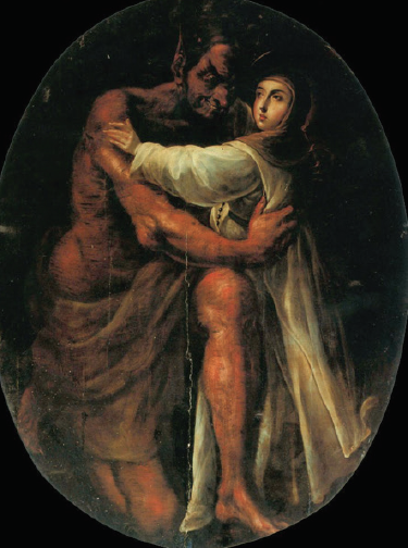 Santa Rosa de Lima es atacada por el demonio, Crist�bal de Villalpando1