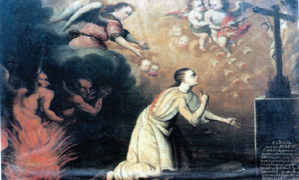 Santa Catalina de Siena es atacada por los demonios, An�nimo43