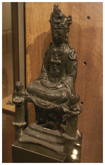 The Virgin Mary disguised as Kannon, Kirishitan cult, Japan, 17th century. Salle des Martyrs, Paris Foreign Missions Society