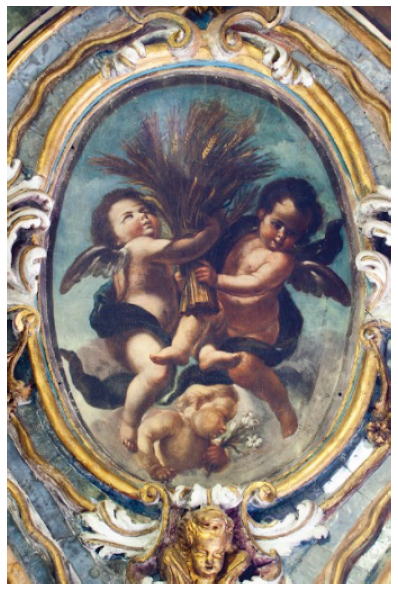 Pedro Duque Cornejo, �ngeles con espigas y lirios, 1732-1733. Sevilla, capilla sacramental de la parroquia de Santa Catalina
