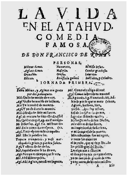 Portada de una suelta s.l., s.i., s.a. de 
								La vida en el ata&uacute;d Santander. Biblioteca de Men&eacute;ndez Pelayo, sign. 33150
							