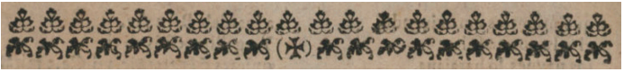 Banda formada por adornos tipográficos (Antonio Enríquez Gómez,
El valiente Diego de Camas, c. siglo XVII, Madrid, BNE, T/55324/29)