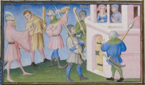Terencio del duque de Berry, fol. 43r. © Bibliothèque nationale de France (Lat. 7907a)
						