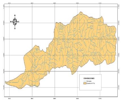 Mapa de la cuenca del r&iacute;o Fr&iacute;o