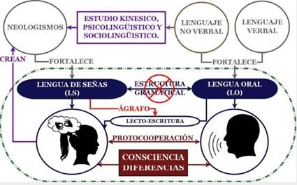 Estructura de
formación de Lengua de Señas (LS) y la Lengua Oral (LO); Interacción de Sordos
y Oyentes en la Educación Superior