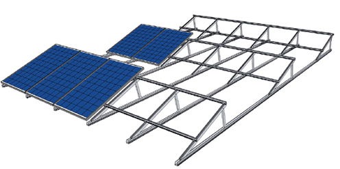 Estructura soporte de los paneles solares para el &Aacute;rea Acad&eacute;mica. A&ntilde;o 2016.