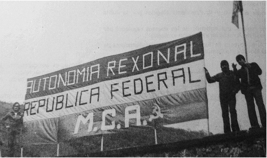 Pancarta del MCA. 1978