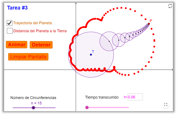 Figura 3. Applet de la tarea 3 – parte II (puede consultarse en https://ggbm.at/tJwCF8um).
