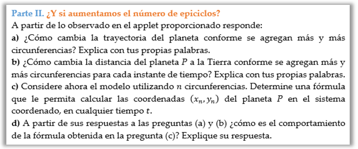Figura 4. Tarea #3 – parte II, incisos del a al d de la situación de aprendizaje.