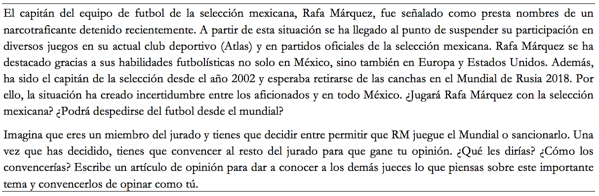 Situación de escritura para elicitar los textos.