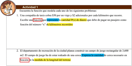Actividad de la raz�n de cambio en situaciones extramatem�ticas