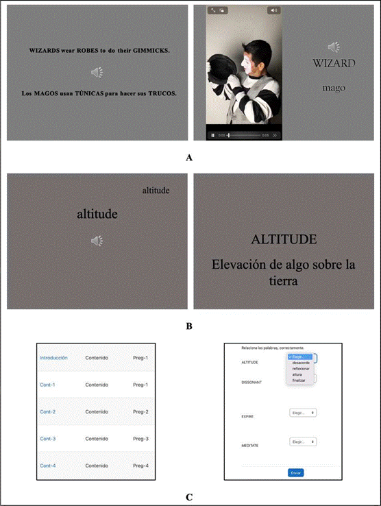 Muestra de contenidos y preguntas