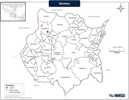 Municipios de Morelos a donde lleg� a vivir el estudiantado