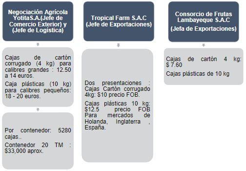 Envase, embalaje y precio de la Palta Hass