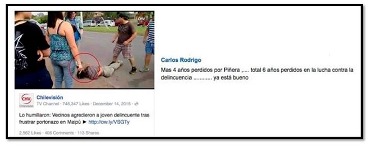 Entradas de Facebook que exhiben la proactividad de las personas anónimas en materia de seguridad