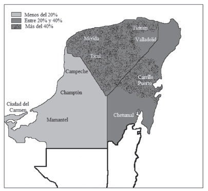 Distribuci&oacute;n geogr&aacute;fica de la despalatalizaci&oacute;n de /ɲ/ en
la pen&iacute;nsula de Yucat&aacute;n