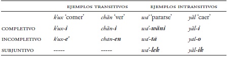 El paradigma de TAM en chontal
