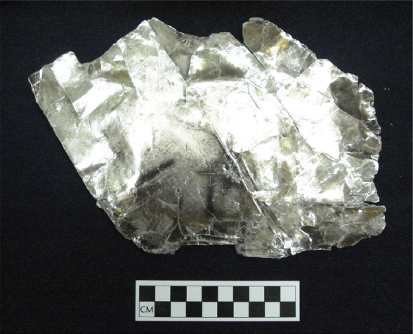 Placa de moscovita. Ejemplar de Monte Albn. Proyecto Mexicapan.