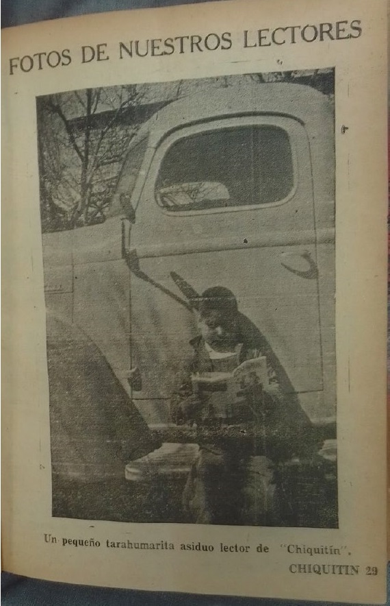 Secci&oacute;n &ldquo;Fotos de nuestros lectores&rdquo; en 
							Chiquit&iacute;n, 3, agosto de 1945.
						