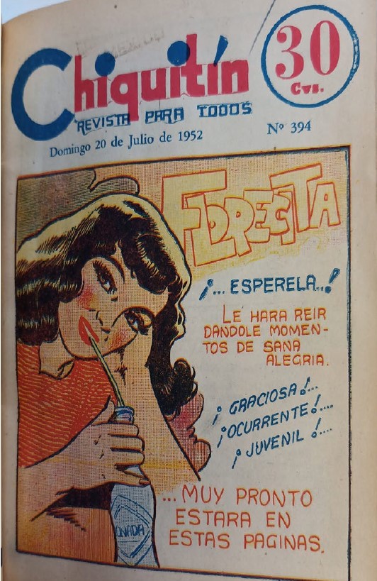 Portada de la Revista 
							Chiquit&iacute;n, 394, 1952.
						