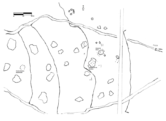 Croquis del Patio de Mitote Los Robles
